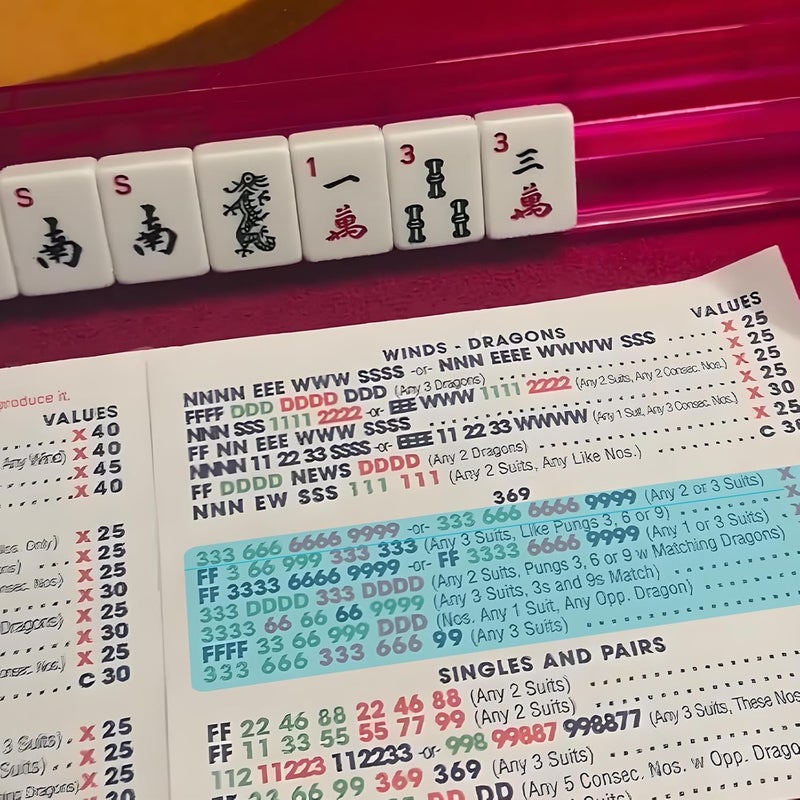 MXFIV 8 Pcs Mahjong Card Line Guide, Mahjong Booklet Reader for Helps Concentration, Mahjong Rules Helper, Mahjong Accessories - Image 3